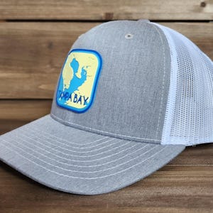 Tampa Bay Hat | PVC Patch Trucker Style Hat for Men or Women | Tampa Bay Map | Fishing Hat | Outdoor Hiking | Snapback