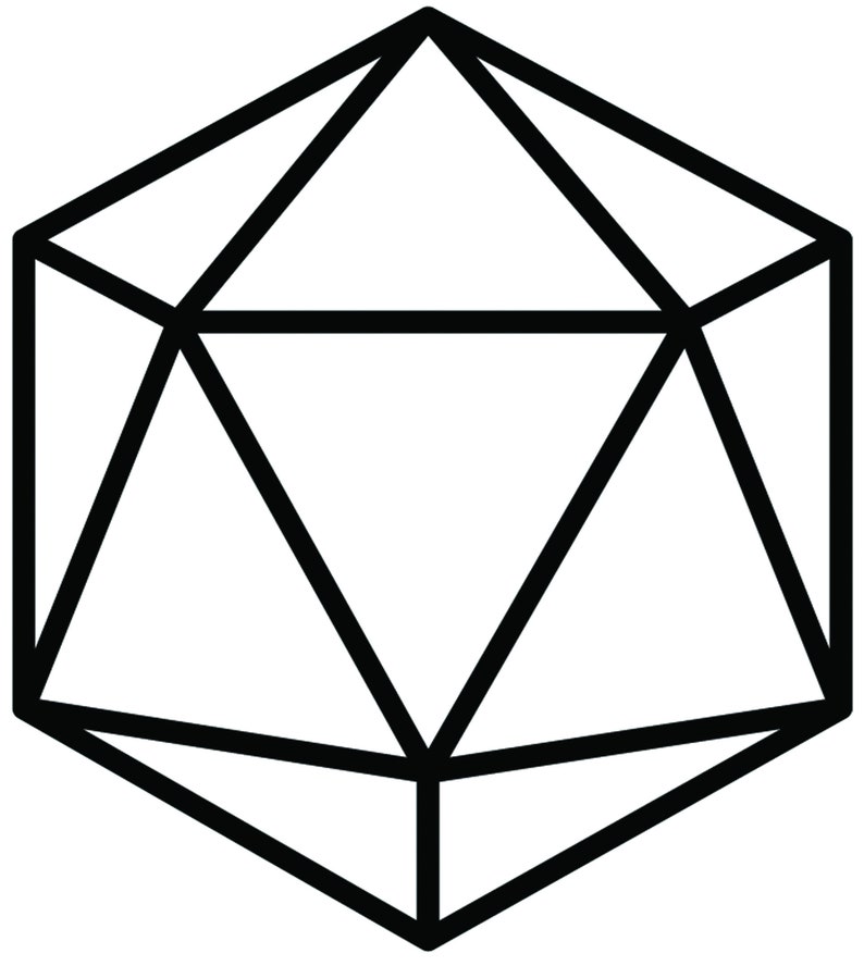 Vinyl Dice Outline D20 Only Etsy