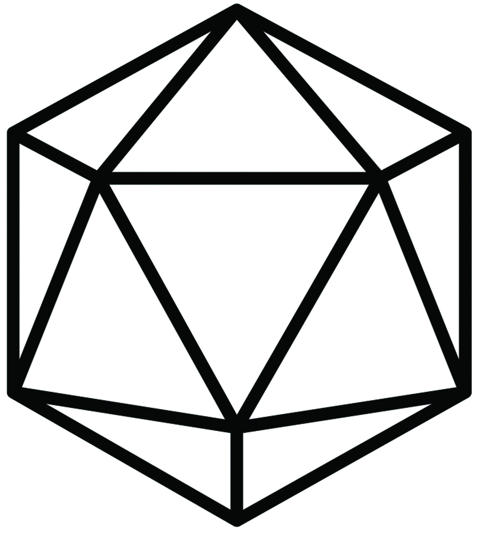 D20 Outlined Vinyl Dice - Outline - D20 Only - Etsy