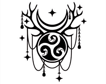 Horned God vinyl decal