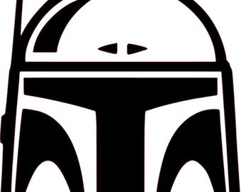 Boba Fett helmet vinyl decal