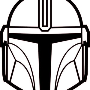 Mandalorian helmet vinyl decal