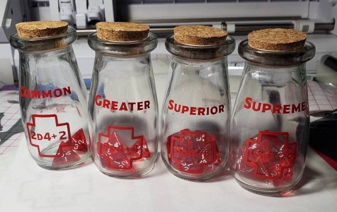 Dungeons and Dragons Health Potions - Prop - Set of 4
