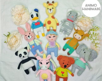 10 verschiedene Amigurumi Puppen