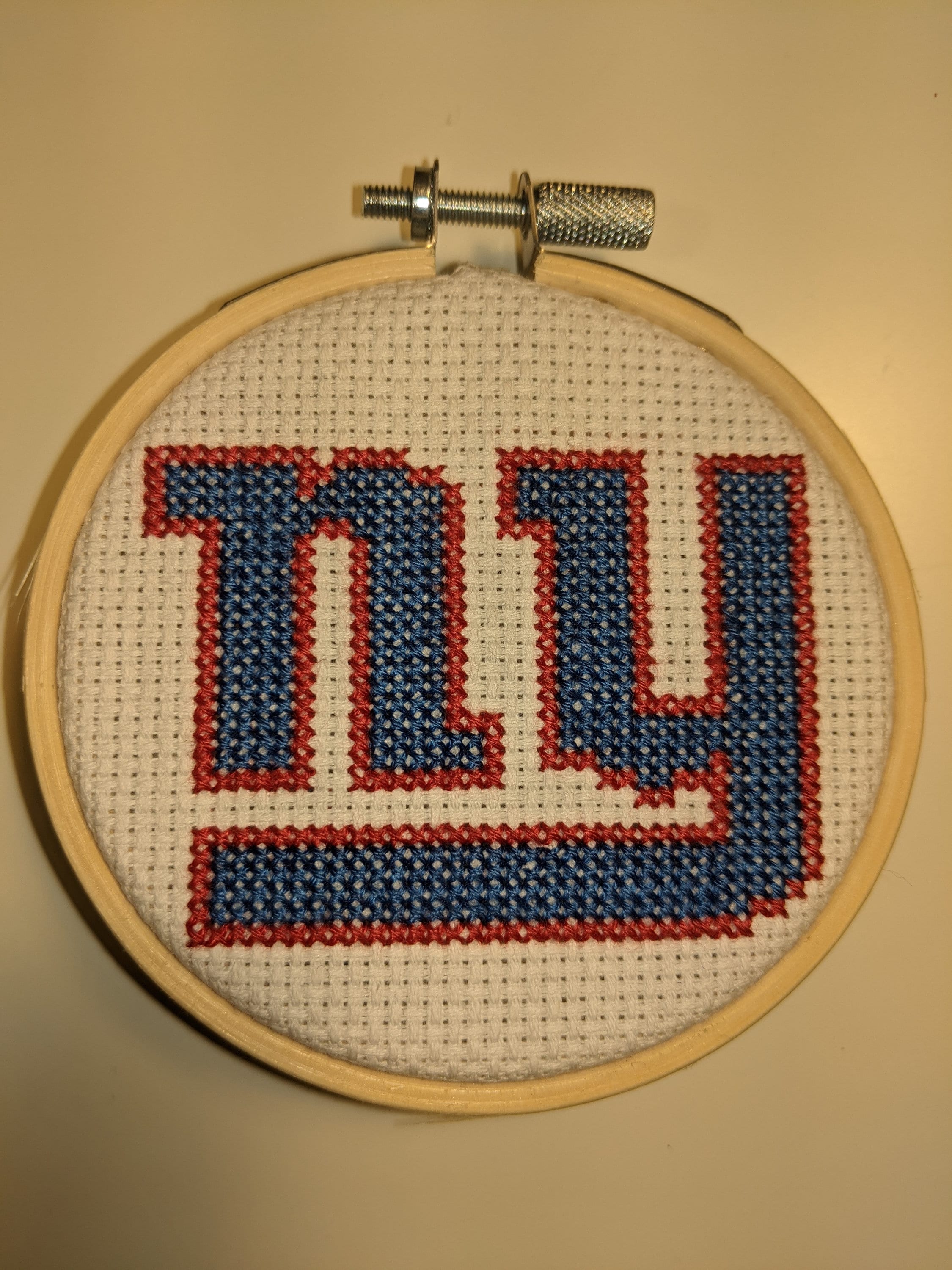 New York Giants Logo Cross Stitch Finished Etsy