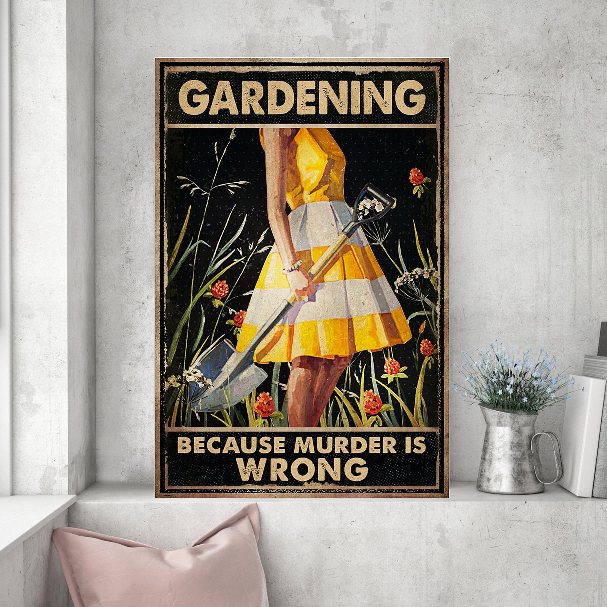 Baking Murder Is Wrong Custom Poster, Funny Kitchen Decor - Wander