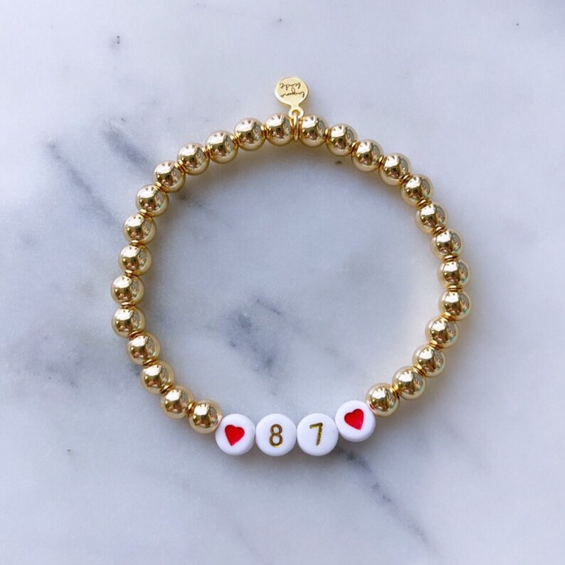 Taylor 87 Bracelet Travis Kelce Taylor Swift Chiefs 87 Number Bracelet
