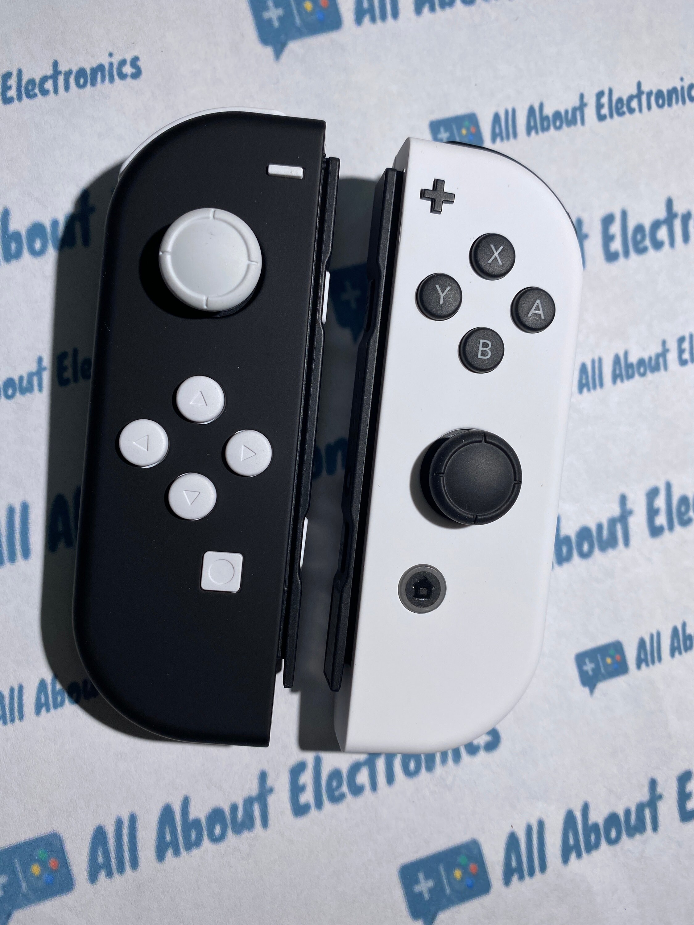 Nintendo Switch Custom Joycon Black & White JoyCon set Soft Etsy