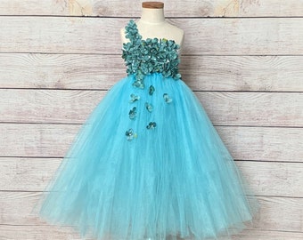 malibu blue flower girl dresses