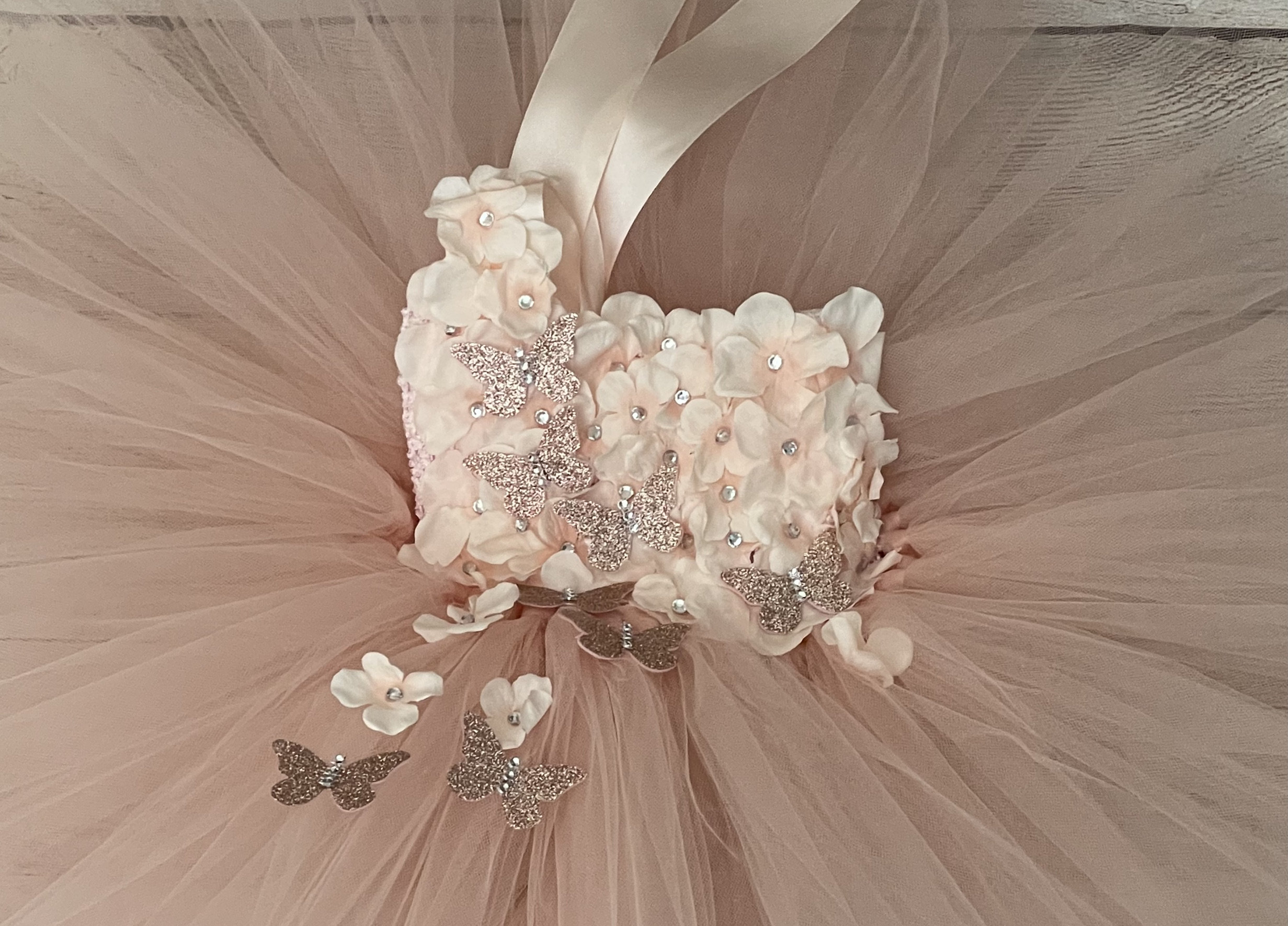 rose gold tutu dress Butterfly Dress: Flower Girl Party Outfit Ecom Style:AP1D106464