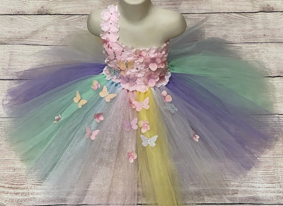 Unicorn Rainbow Butterfly Birthday Tutu Dress for Girls Pastel Colors  Wedding Flower Girls Party Outfit for Toddlers Baby Girls Kids -  Canada
