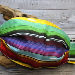 Masque de visage en coton Serape lavable avec boucles d’oreille réglables
