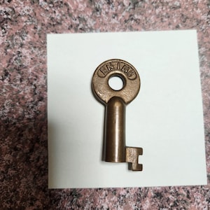 Vintage Burlington Northern Railroad BN INC brass hollow barrel Railroad switch Key