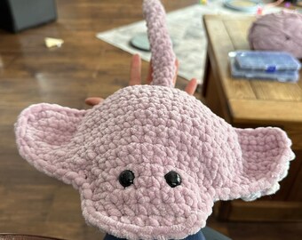 Manta Ray, Crochet Stuffed Animal, Sting Ray stuffed animal, medium