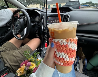 Coffee cozy, iced coffee cozy - Pumpkin Spice
