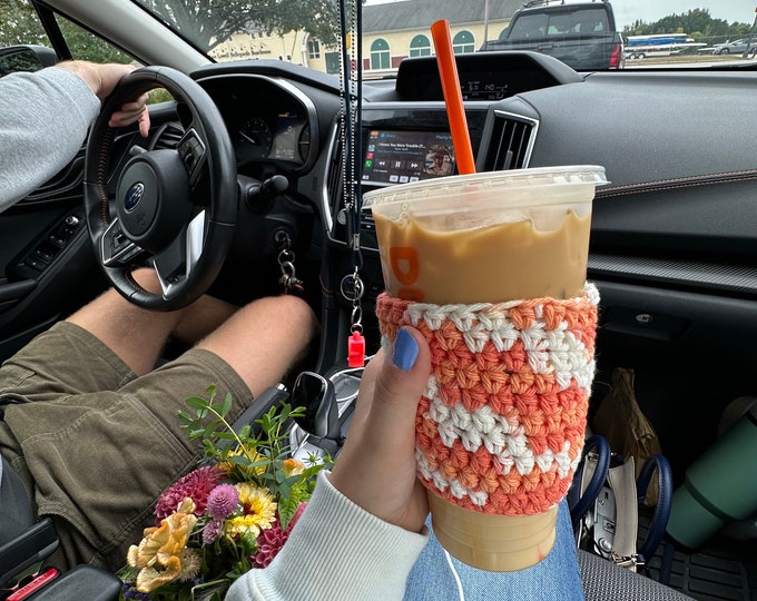 Coffee cozy, iced coffee cozy - Pumpkin Spice