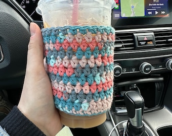 Coffee cozy, iced coffee cozy - Sunset