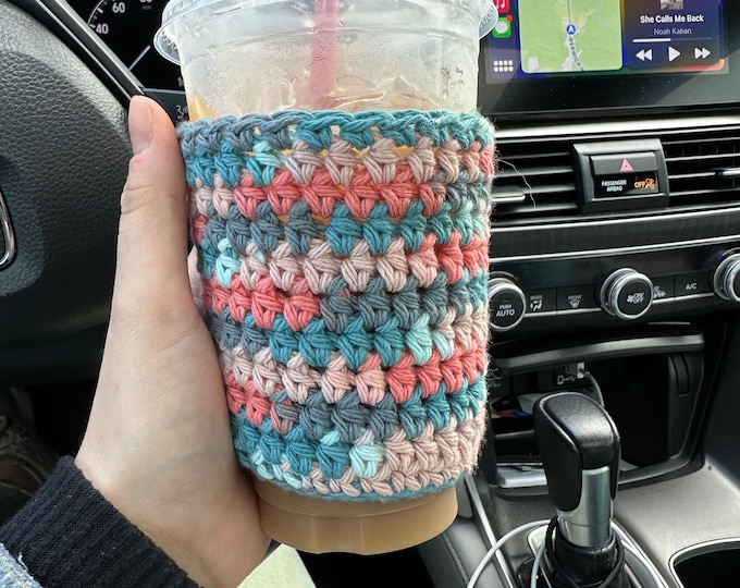 Coffee cozy, iced coffee cozy - Sunset