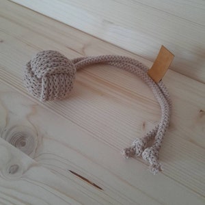 Cat toy monkey fist cotton cord