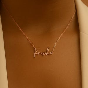 18K Rose Gold Plated Custom Name Necklace: Personalized Jewelry Gift