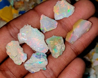 AAA +++ Natural 8-10 MM 10 Pcs  Untreated Ethiopian Opal Rough Lot~Opal - AAA Quality opal gemstone - Opal rough - Opal Loose gemstone rough