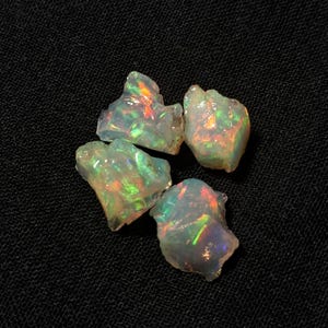 13.60 Carat 4 Pieces Set Opal Rough Ethiopian Opal Rough, Welo Opal Rough, Natural Ethopian Opal Rough, Fire Opal Rough, Opal Rough