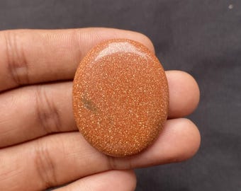 Cabochon ovale di pietra del sole: pietra preziosa arancione naturale per la creazione di gioielli