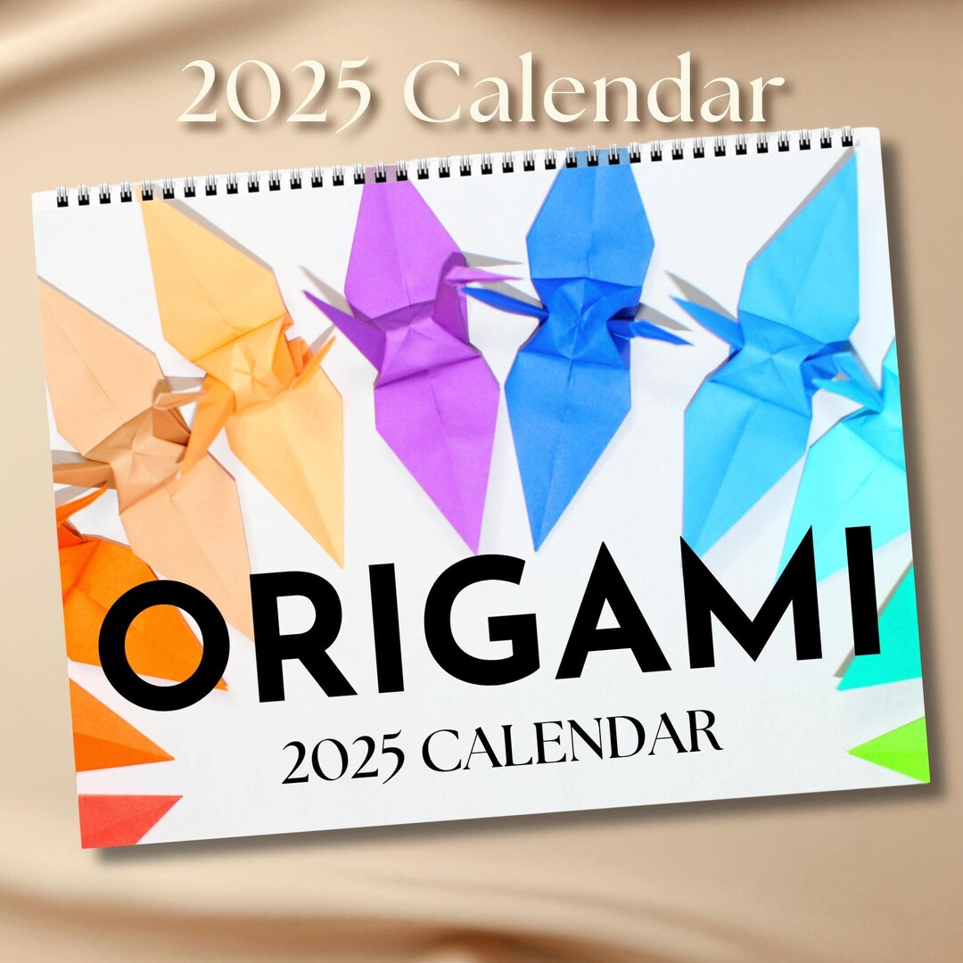 Origami Calendar 2025 Paper Crane Lover Folding Stars Cute Animal