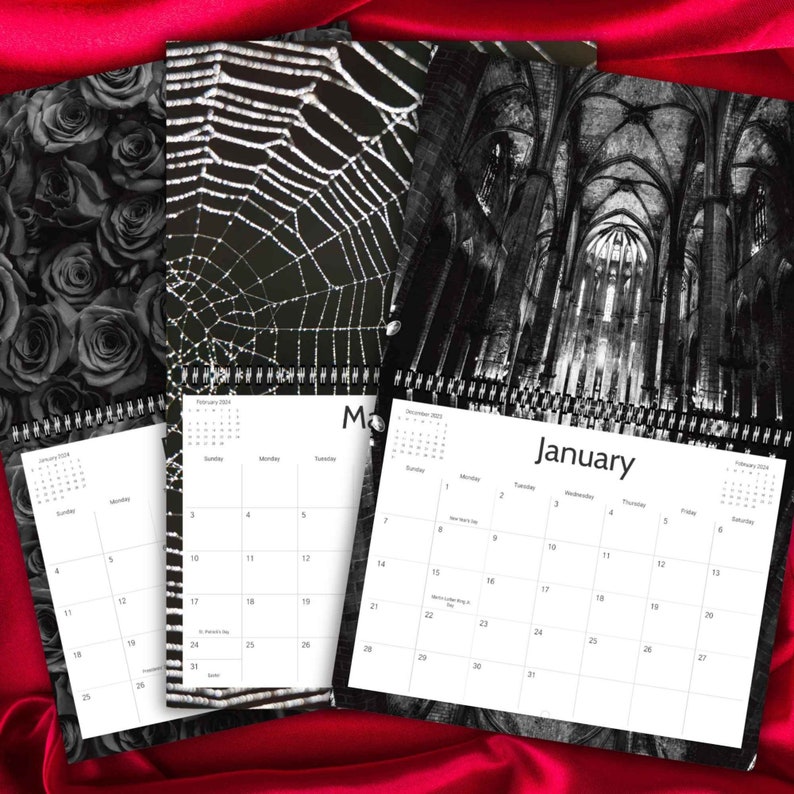 GOTHIC CALENDAR 2024 Macabre Eerie Victorian Noir Creepy Etsy Australia