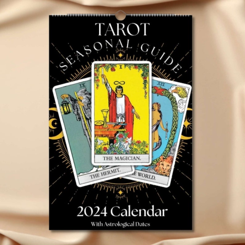 Tarot Calendar Guide 2024 Seasonal Astrology Lunar Moon Phases Magical