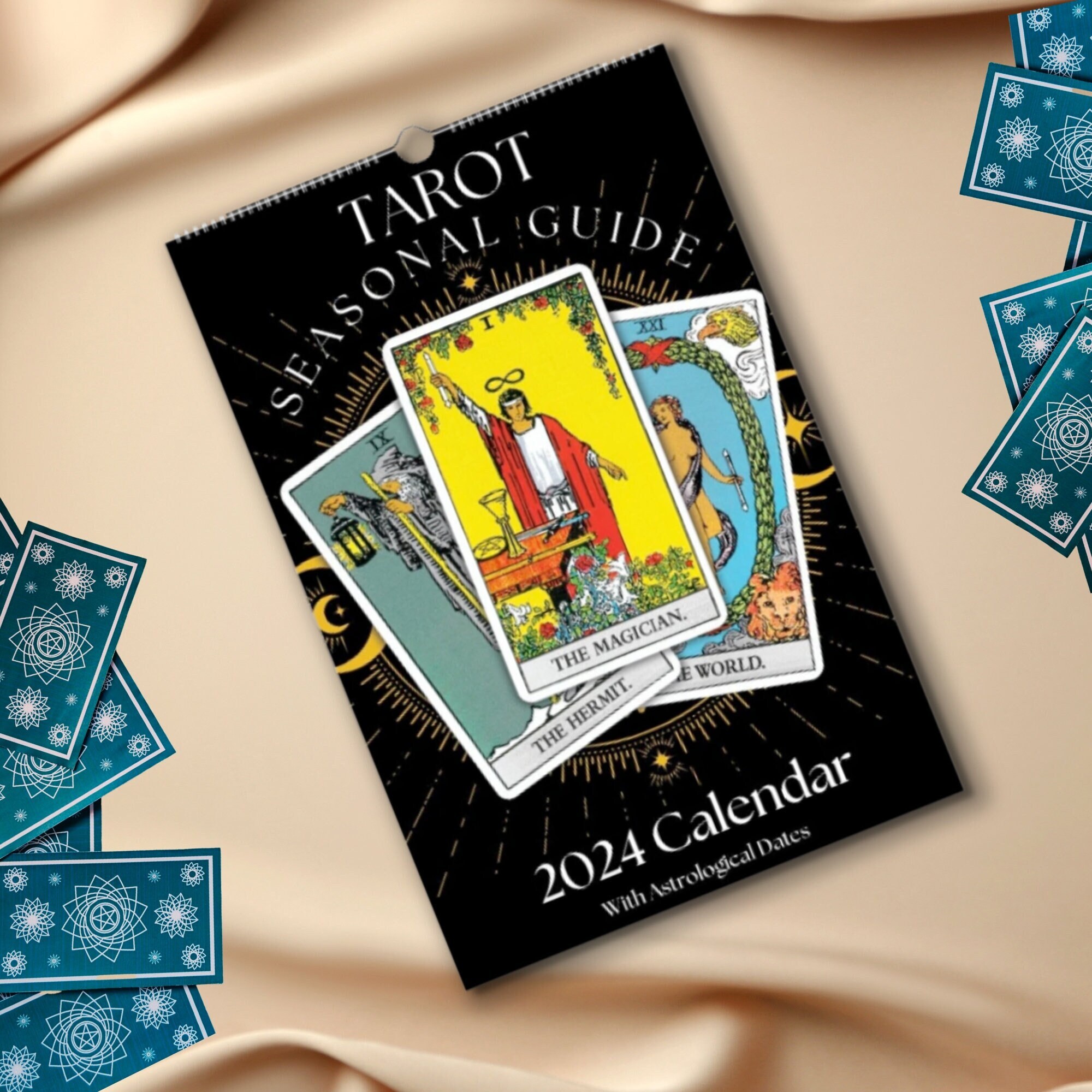 Tarot Calendar Guide 2024 Seasonal Astrology Lunar Moon Phases Magical