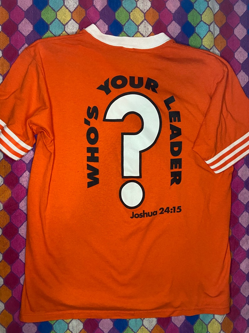 Rare 90's Newsboys Orange Ringer T Shirt Spaceship Take Me to Your ...