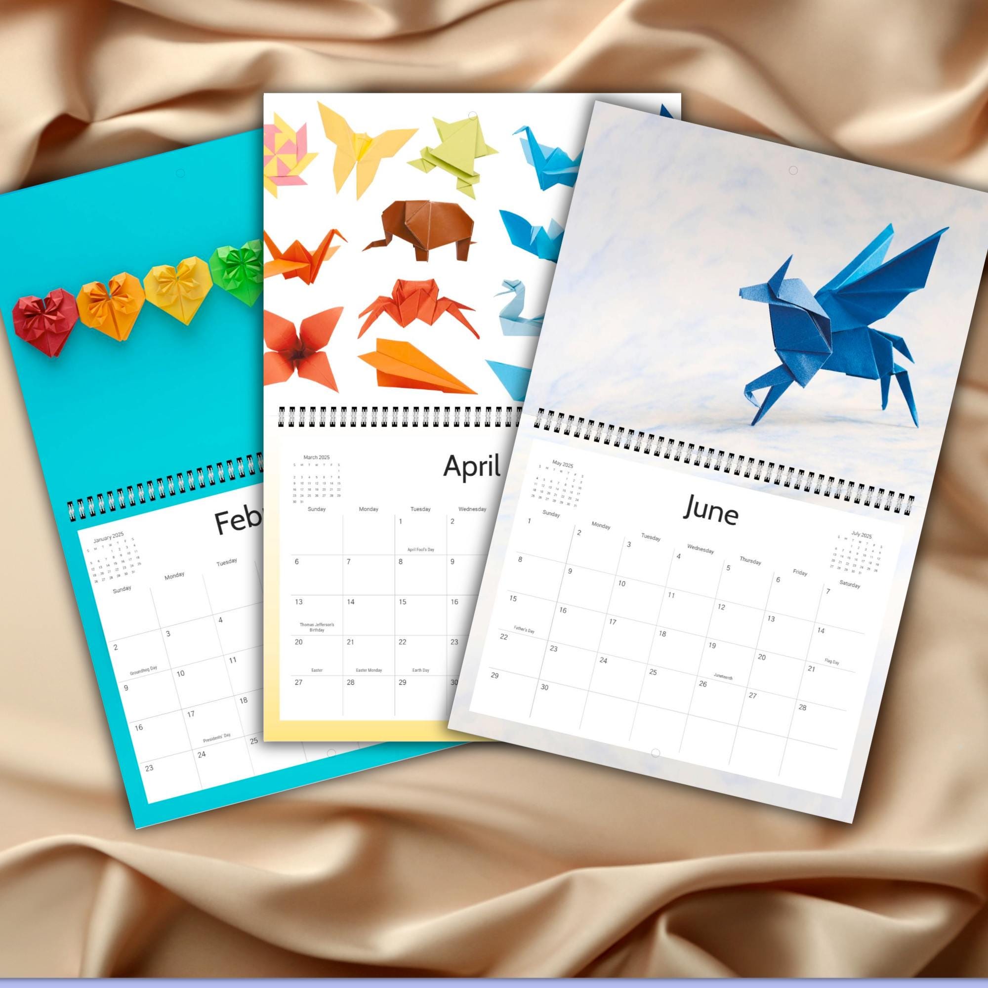 Origami Calendar 2026 | Paper Crane Lover Folding Stars Cute Animal Crafts | Japanese Gift for ...