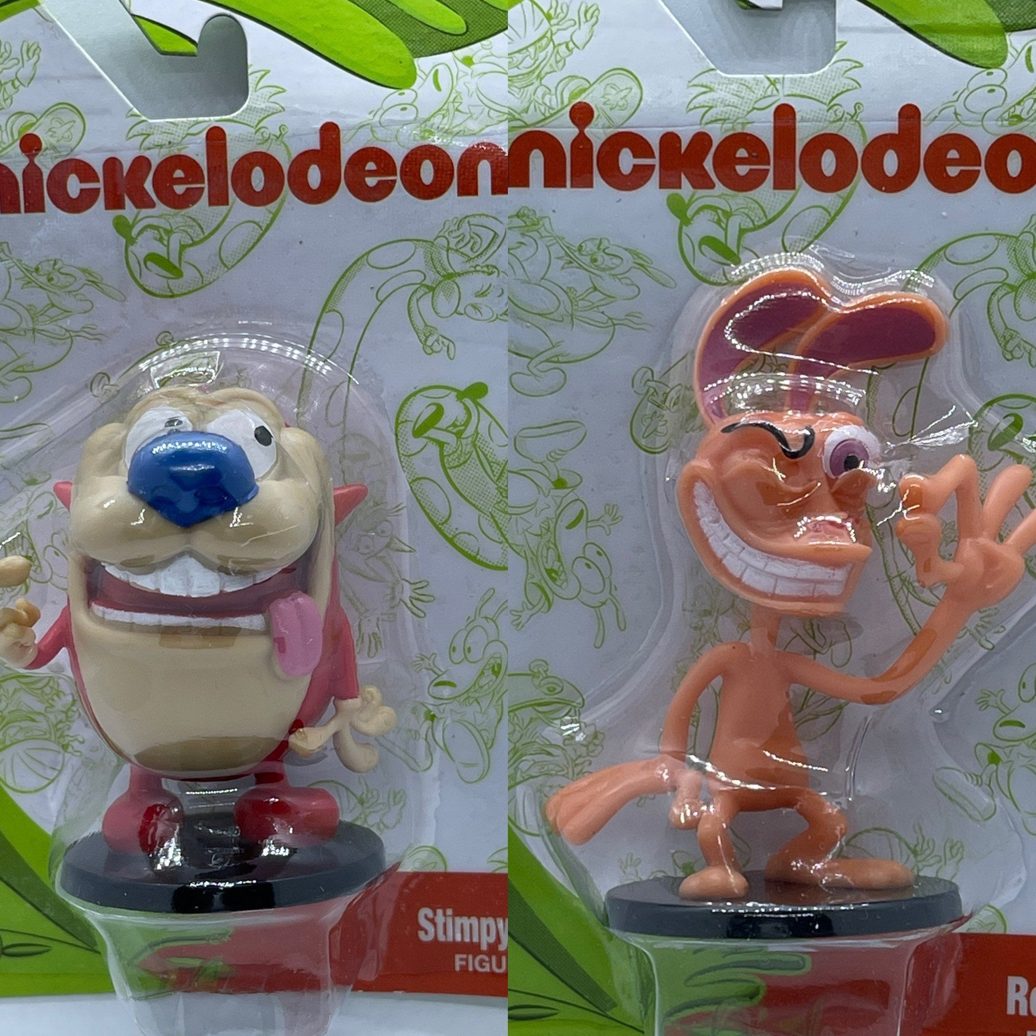 Ren And Stimpy 3 Mini Figures Nickelodeon Etsy