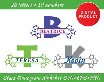 Download Monogram Frame Alphabet Cricut Digital Download For Silhouette Flowers Fancy Monogram Svg Eps Png 36 Letters Numbers Cut Files Digital Art Collectibles Mukena Id