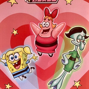 Sponge Powerpuff Powerpuff Sponge Poster - Etsy
