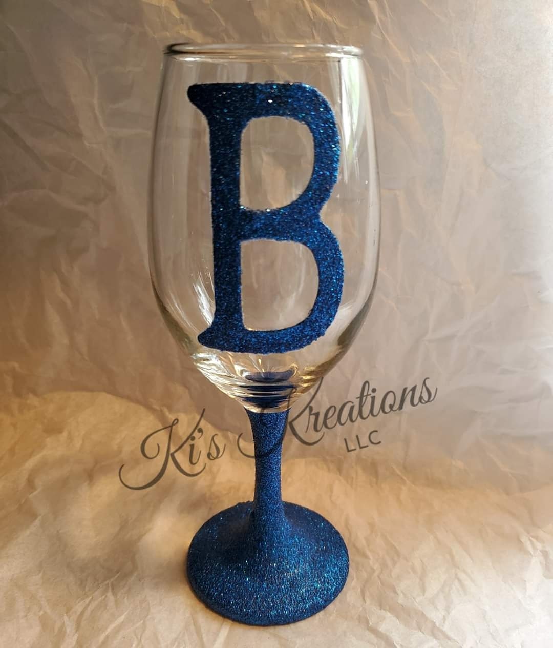 Bling Initial Glass - Etsy