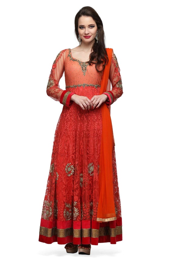 anarkali kurti with skirt