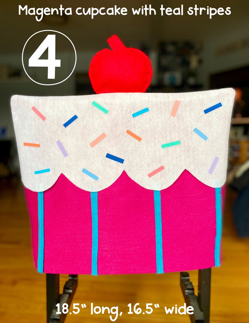 Cupcake Chair Covers Birthday Decor Classroom Birthday Chair Etsy
