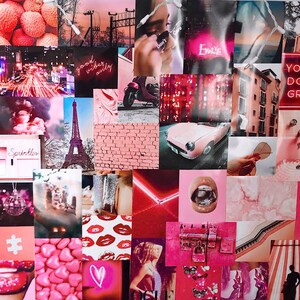Pink Aesthetic Photo Wall Collage Kit Set of 56 Prints - Etsy