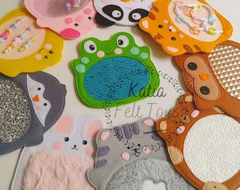 Sensory Animals Cards Pack - safe touch and feel felt toys for children & people with sensory needs, Tactile stimulation newborn