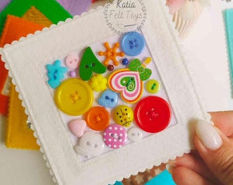 Tactile Sensory Cards, Motor Skills Toy, Textures Match Game