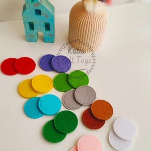 Sensorische Filzkreise, Kartenpaket, Montessori-Spielzeug, Lernkarten für Kinder, Homeschool Montessori, Reisespielzeug, Filz-Tactile-Set