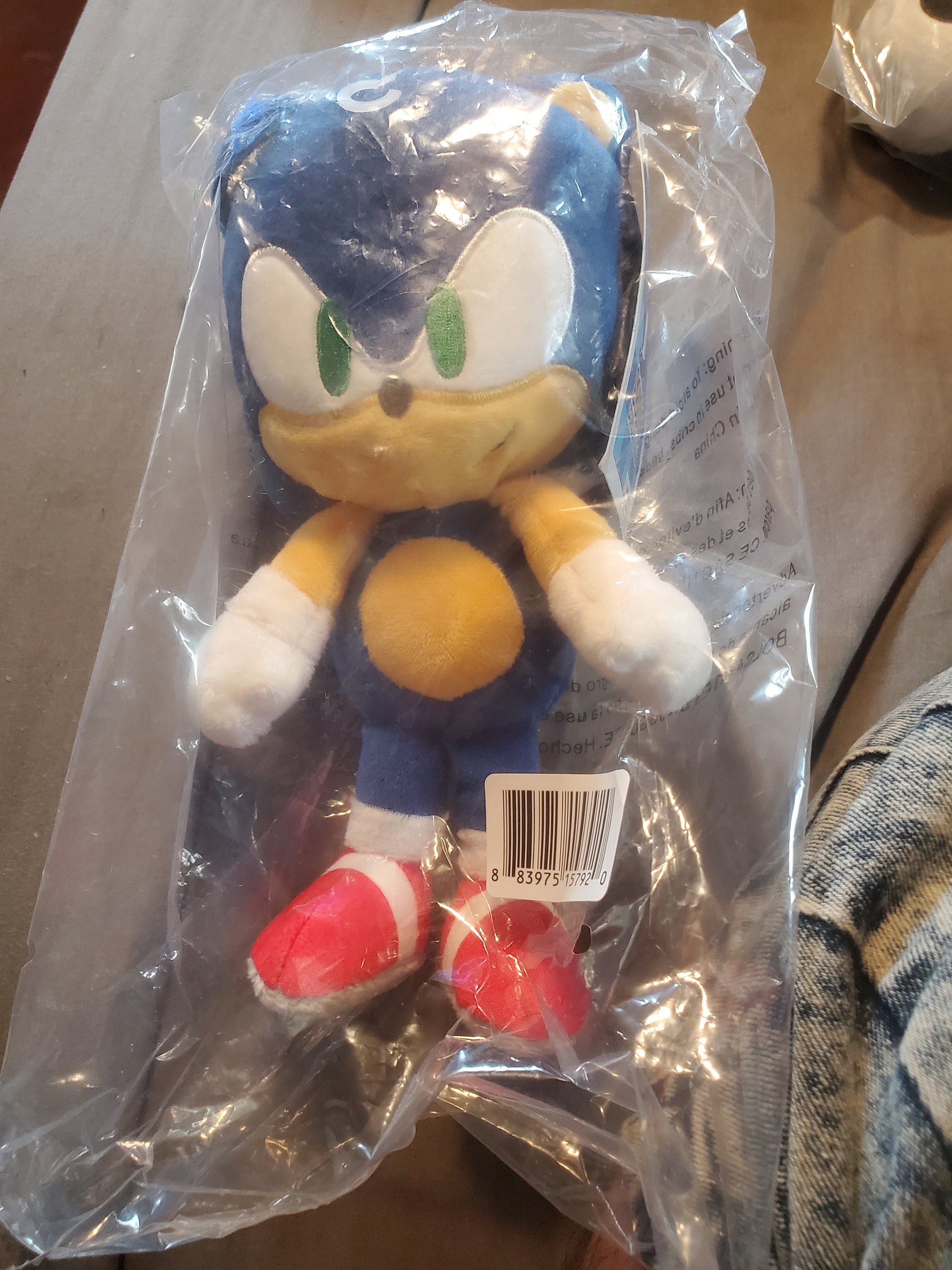 stuffed sonic hedgehog