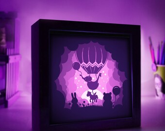 Download Elephant Shadow Box Etsy