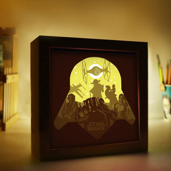 Star Wars Mandalorian 2, Paper Cut Template, Shadow Box SVG, 3D Paper cut LightBox SVG File DIY, Cricut, Silhouette, Darth Vader, Yoda Star Wars Mandalorian 2, Paper Cut Template, Shadow Box SVG, 3D Paper cut LightBox SVG File DIY, Cricut, Silhouette, Darth Vader, Yoda