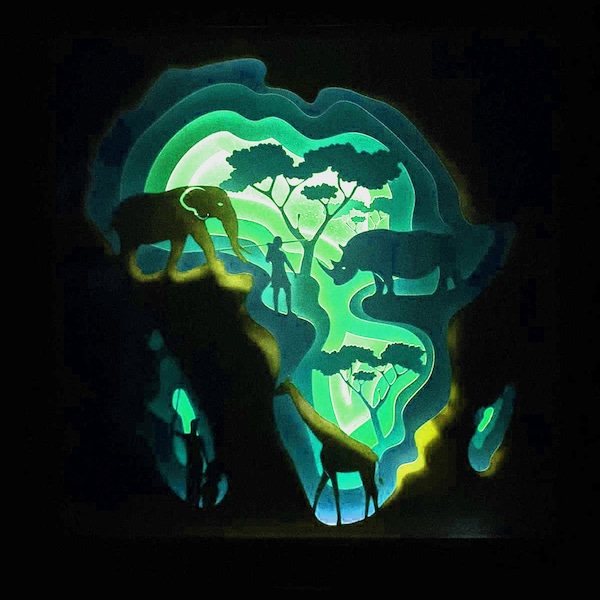 Africa, Safari, Elephant 3D Paper Cut Light Box Template, SVG Digital Download Files, Shadow Box SVG Digital Download Files, Africa, Safari, Elephant 3D Paper Cut Light Box Template, SVG Digital Download Files, Shadow Box SVG Digital Download Files,