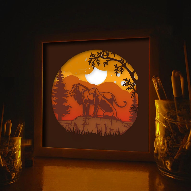 Free Free Lion King Shadow Box Svg 203 SVG PNG EPS DXF File