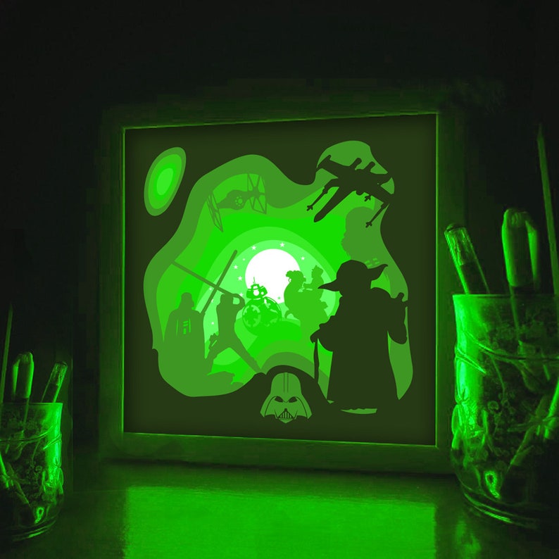 Download 3d Paper Cut Template Light Box Svg Digital Download Files Star Wars Mandalorian Shadow Box Layer Svg Digital Art Collectibles Deshpandefoundationindia Org