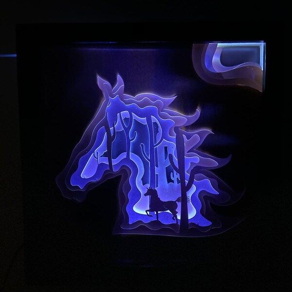 Horse, 3D Paper Cut Light Box Template, SVG Digital Download Files, Shadow Box SVG Digital Download Files, Lightbox For Cricut Horse, 3D Paper Cut Light Box Template, SVG Digital Download Files, Shadow Box SVG Digital Download Files, Lightbox For Cricut